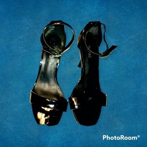 Women's Candies Black Open-Toed Heels